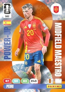 Pedri Spain Panini FIFA World Cup 2026 Adrenalyn XL Midfield Maestros #582